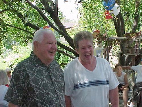 The man of honor, George E. Wilson, celebrates with Karen Church (Lewis Church / Courtesy photo)