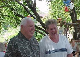 The man of honor, George Wilson, celebrates with Karen Church. (Lewis Church / Courtesy photo)