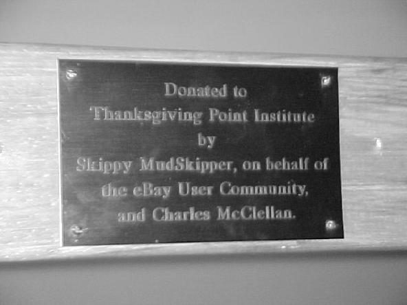Brass Donation Plaque (Lewis Church / Courtesy photo)