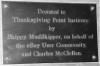 Donation plaque
