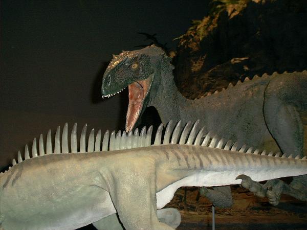 Life-sized model of <i>Tanycolagreus topwilsoni</i> (Gary Bobzien / photo)